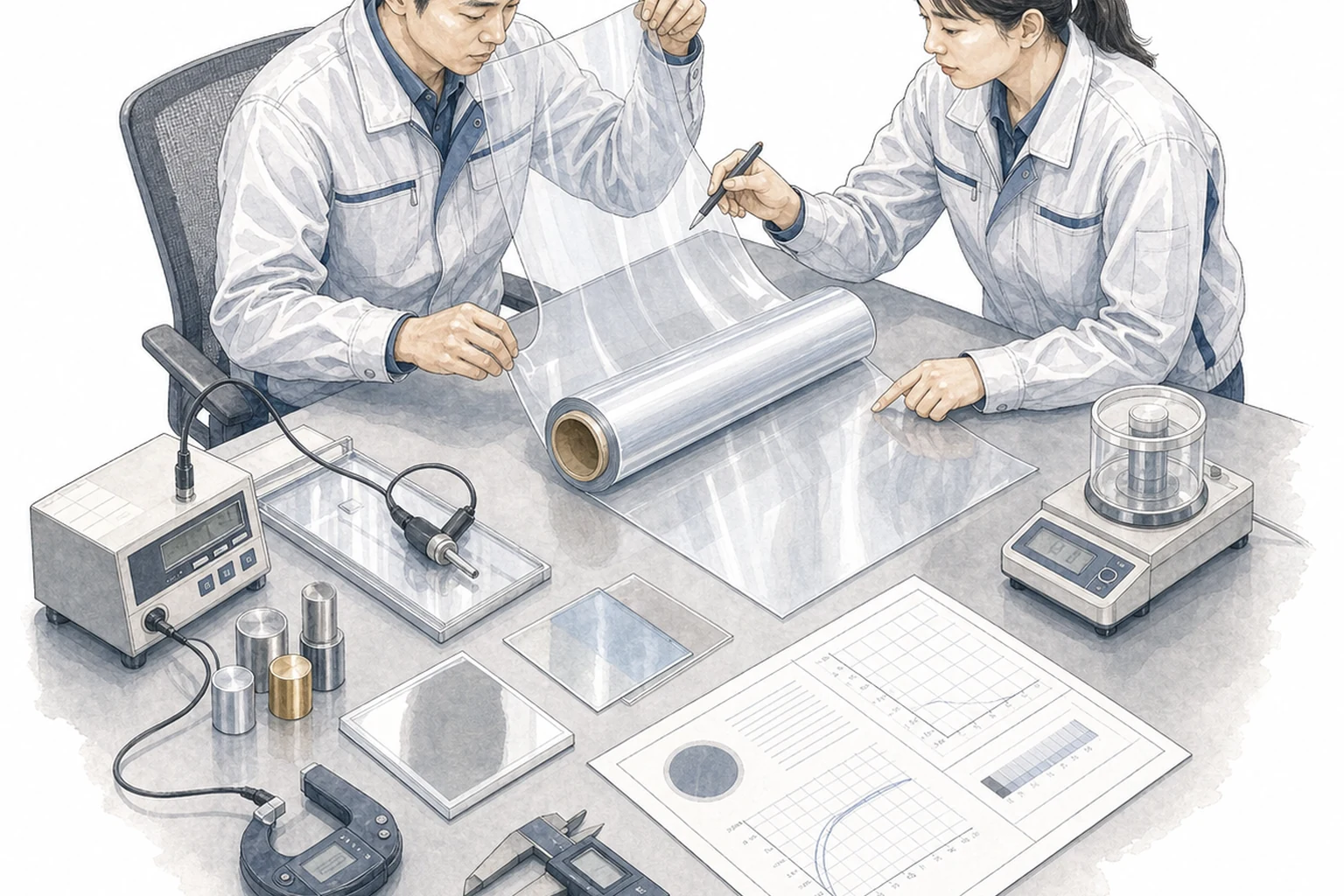 ITO透明導電フィルムと測定機器を使った要件整理