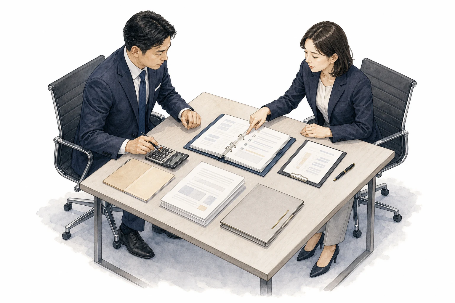 仕様と契約条件を確認する打ち合わせ